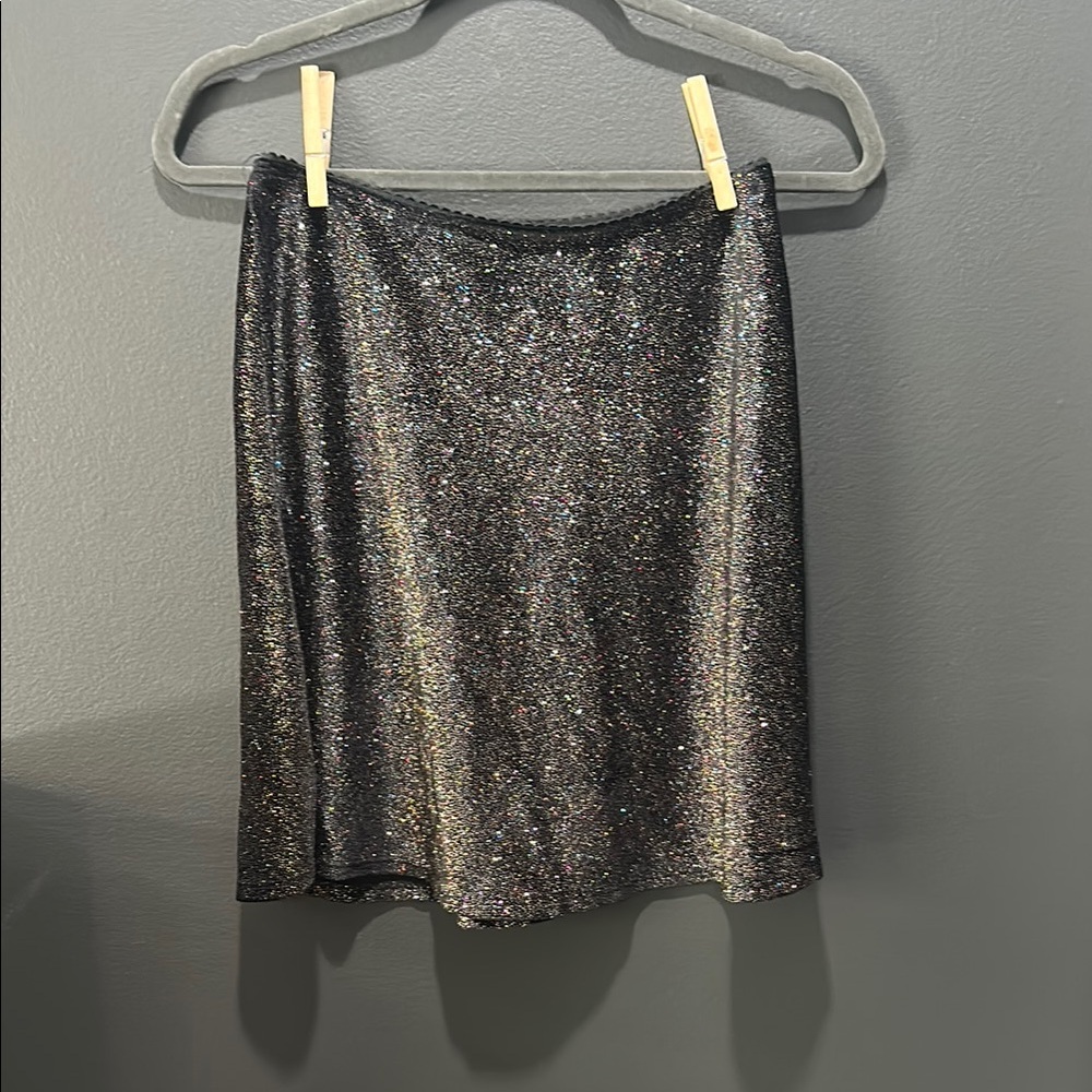Altar'd State Gray Sequin Mini Pencil Skirt
